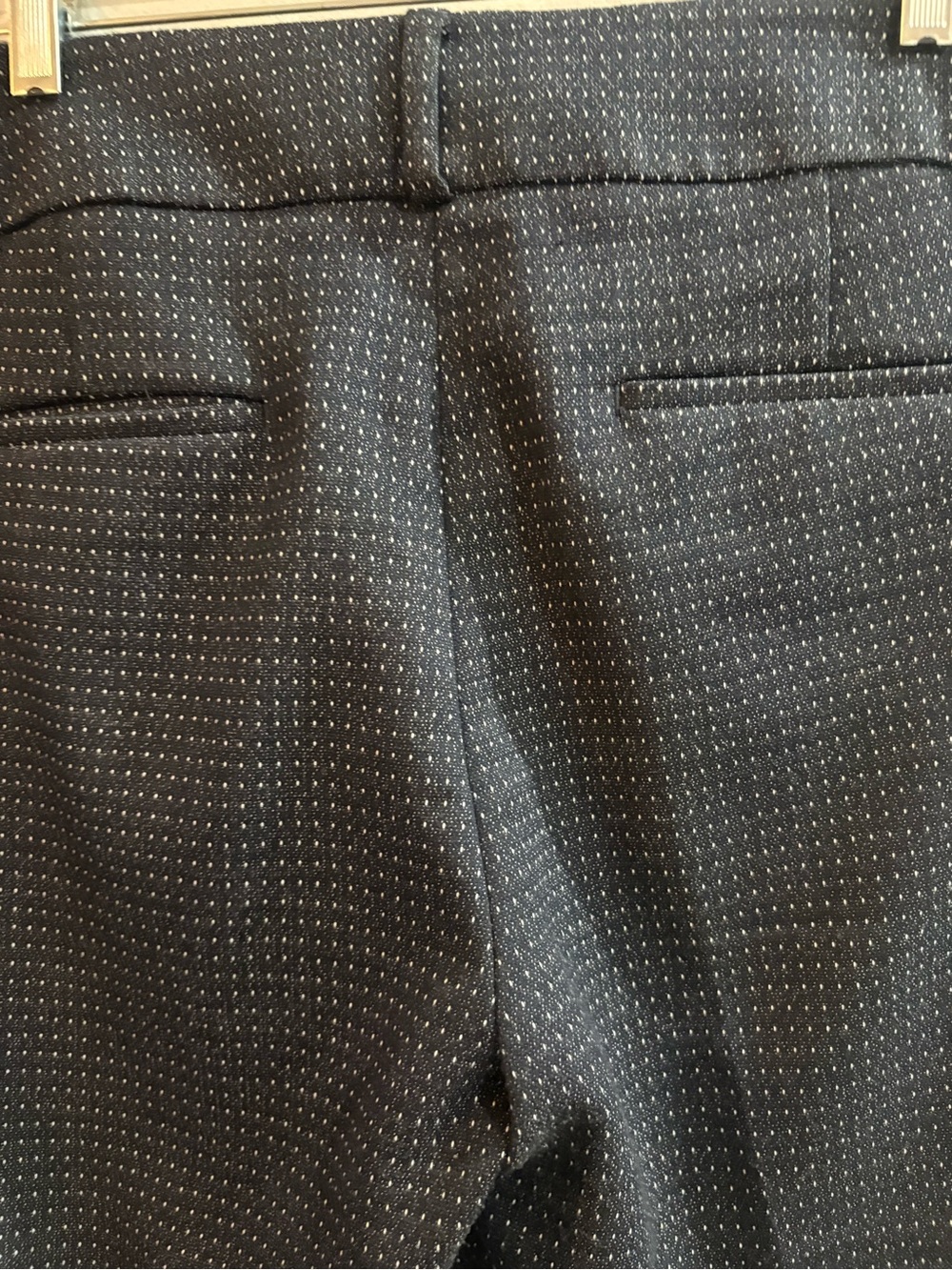 Loft Marisa Navy/White Skinny Ankle Pant Size 14 - Picture 3 of 5